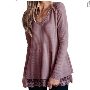 Dusty marooon long sleeve tunic
